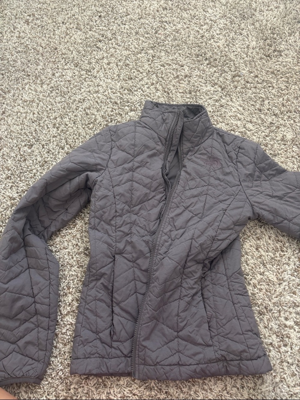 The North Face Women's Quilted Gray Puffer Jacket